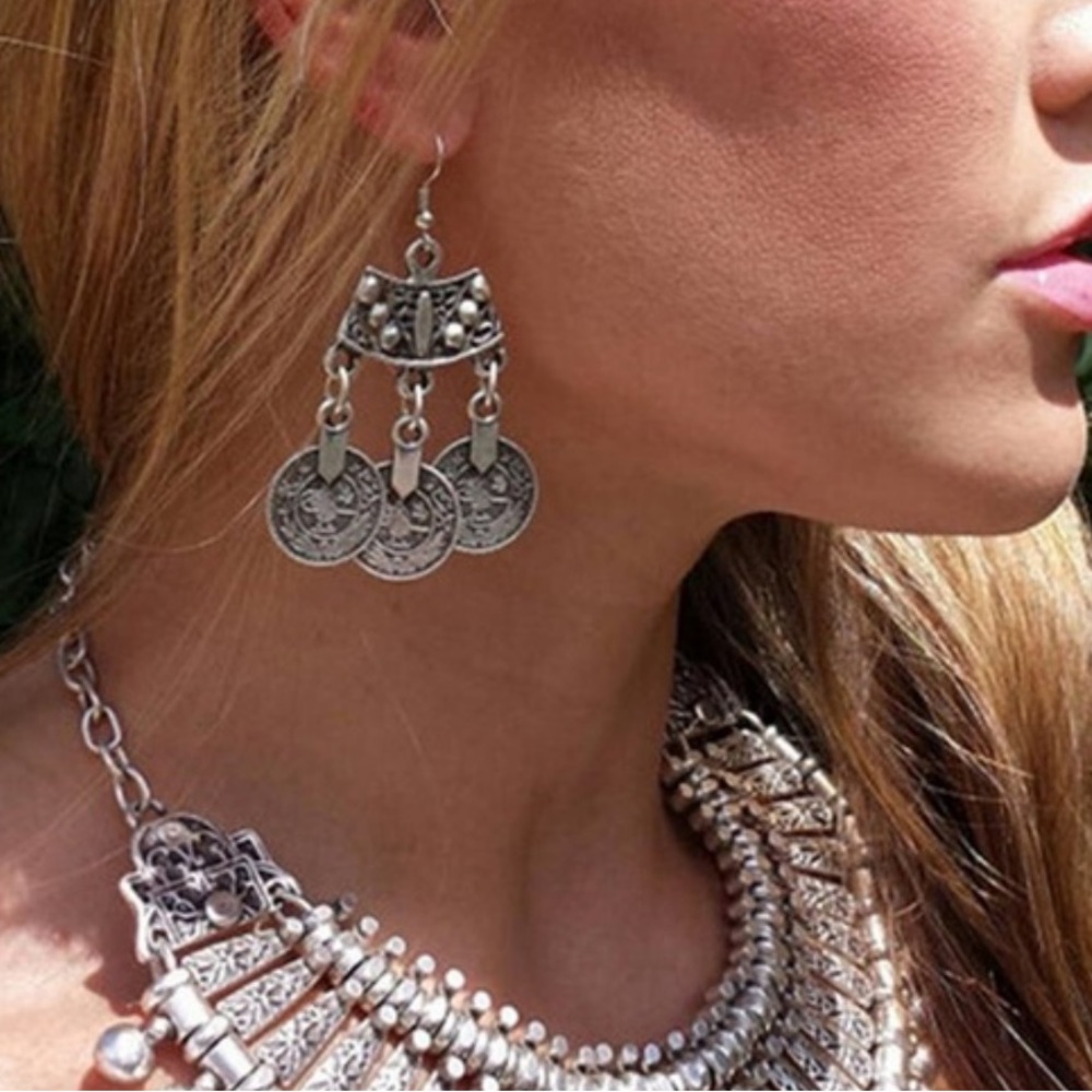 Beautiful Boho Coin Earrings